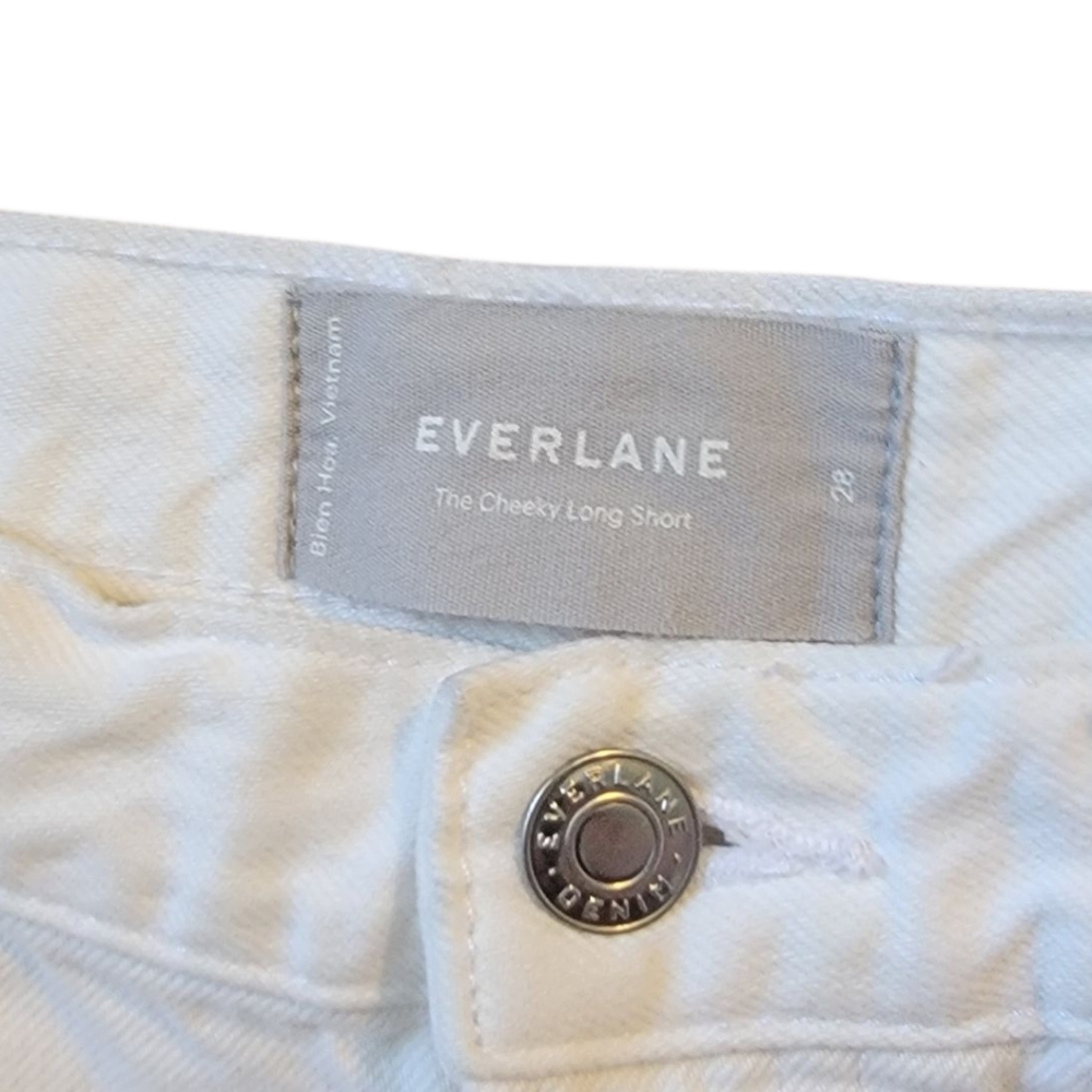 EVERLANE The Cheeky Long‎ Short Shorts White Denim 28 - Picture 6 of 10